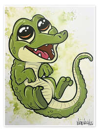 Wall print Little Crocodile - A.DOUBLE.U