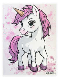 Wall print Little Unicorn - A.DOUBLE.U