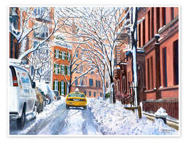 Wall print Snow, West Village, NYC, 2012 - Anthony Butera