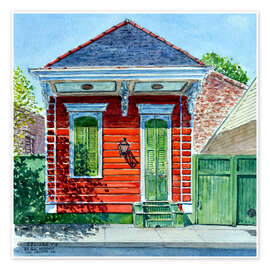 Wall print Shotgun House, New Orleans, 2013 - Anthony Butera