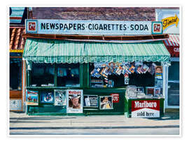 Wall print Newspaper Stand, West Village, NYC, 2012 - Anthony Butera