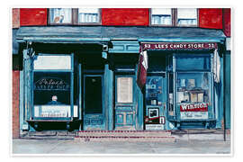 Wall print Palace Barber Shop and Lee's Candy Store, Staten Island, New York, 1985 - Anthony Butera