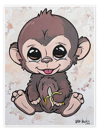 Wall print Baby Monkey - A.DOUBLE.U