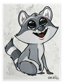 Wall print Racoon - A.DOUBLE.U