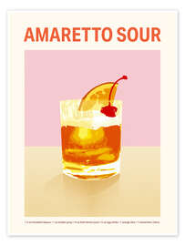 Veggbilde Cocktail Exhibition - Amaretto Sour - Victoria Barnes