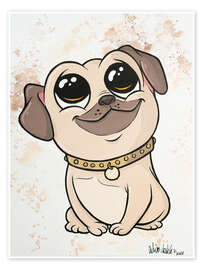 Wall print Little Pug - A.DOUBLE.U