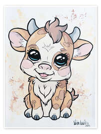 Wall print Baby Cow - A.DOUBLE.U