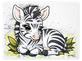 Wall print Baby Zebra - A.DOUBLE.U