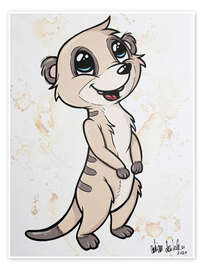 Wall print Happy Meerkat - A.DOUBLE.U