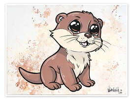 Wall print Little Otter - A.DOUBLE.U