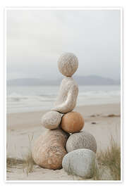 Taulu Stone sculpture on the beach - Frank Daske