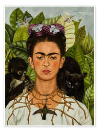 Tableau Self-Portrait With Thorn Necklace and Hummingbird, 1940 - Frida Kahlo