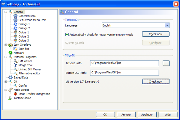 Configuration de TortoiseGit