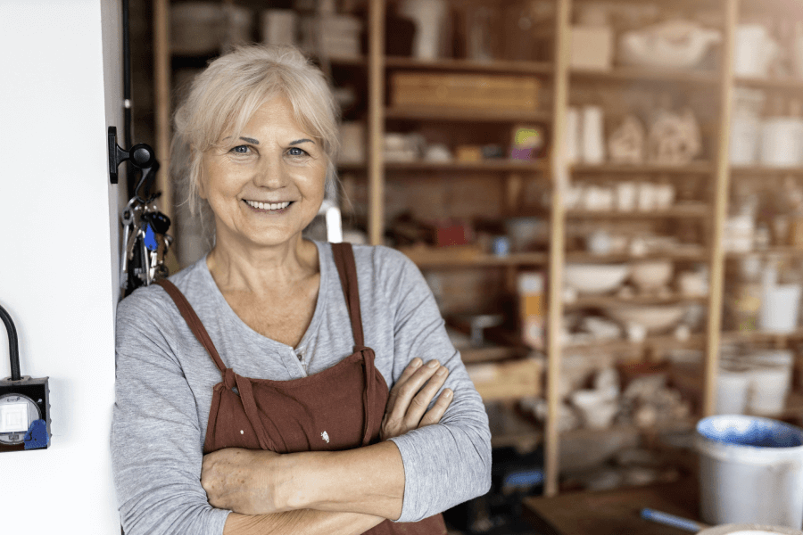 photo of woman in art studio