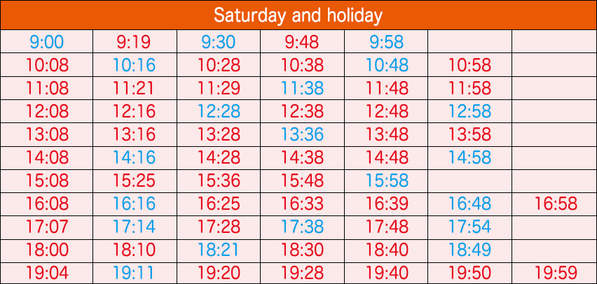 Timetable