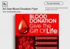 Free A4 Size Blood Donation Flyer Mockup PSD Template