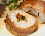 Pancetta wrapped chicken