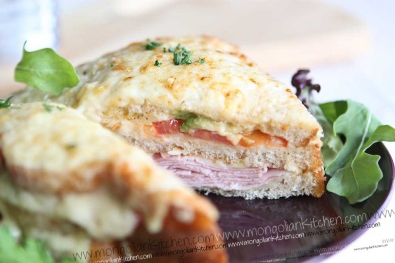 Avocado & tomato Croque Monsieur