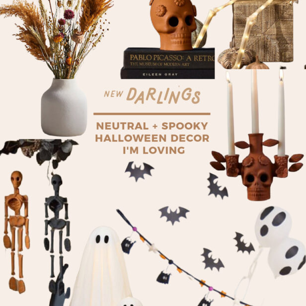 neutral and classy halloween decor