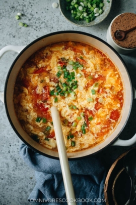 Tomato egg drop soup