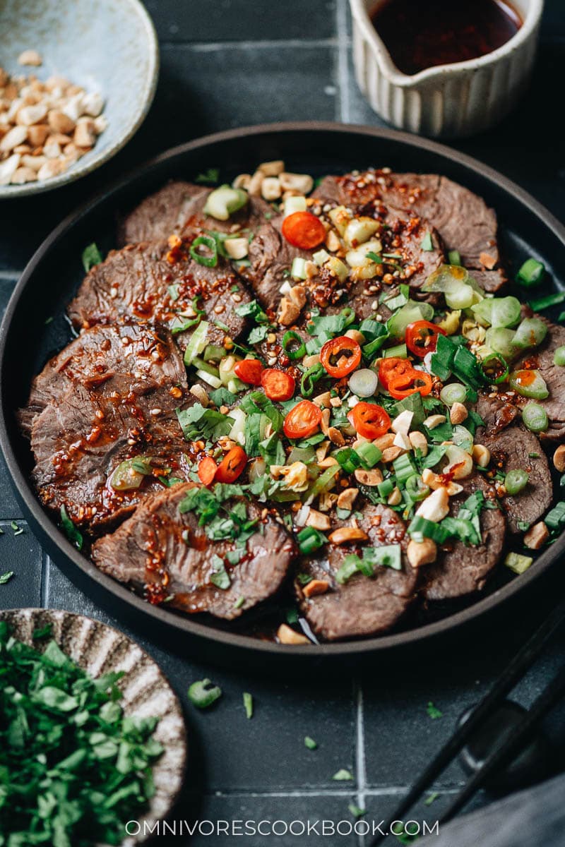 Chinese braised beef shank salad