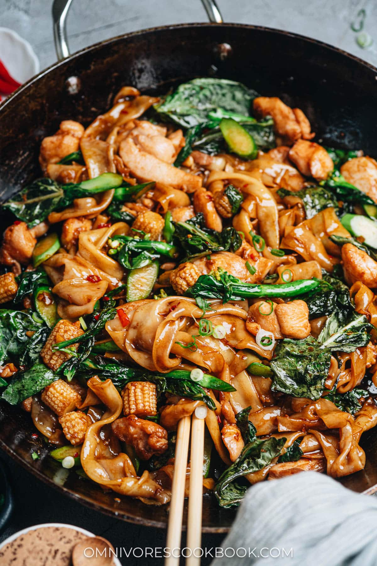 Pad Kee Mao with chicken