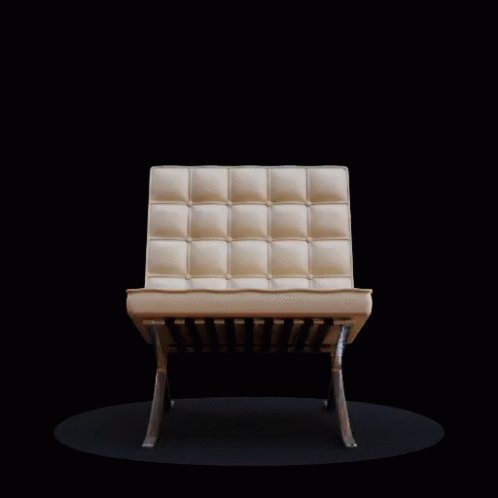 Barcelona Chair Turntable GIF