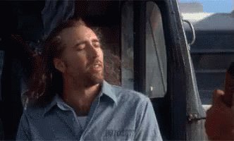 Nicolas Cage Feeling Fabulous From The Wind GIF