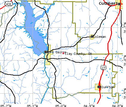 Clay County, GA map