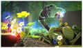 A prerelease image of an Aristocrab eating Pikmin.