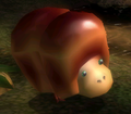 The Giant Breadbug wandering around in Pikmin 2's Piklopedia.