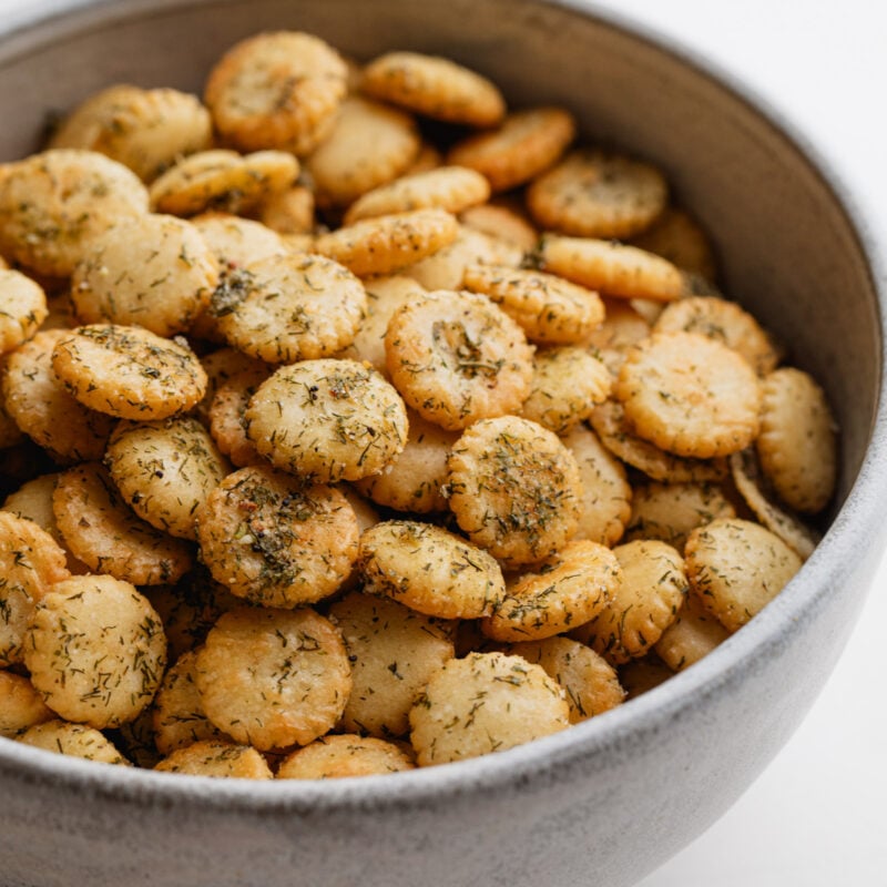 Ranch Crackers in a bowl