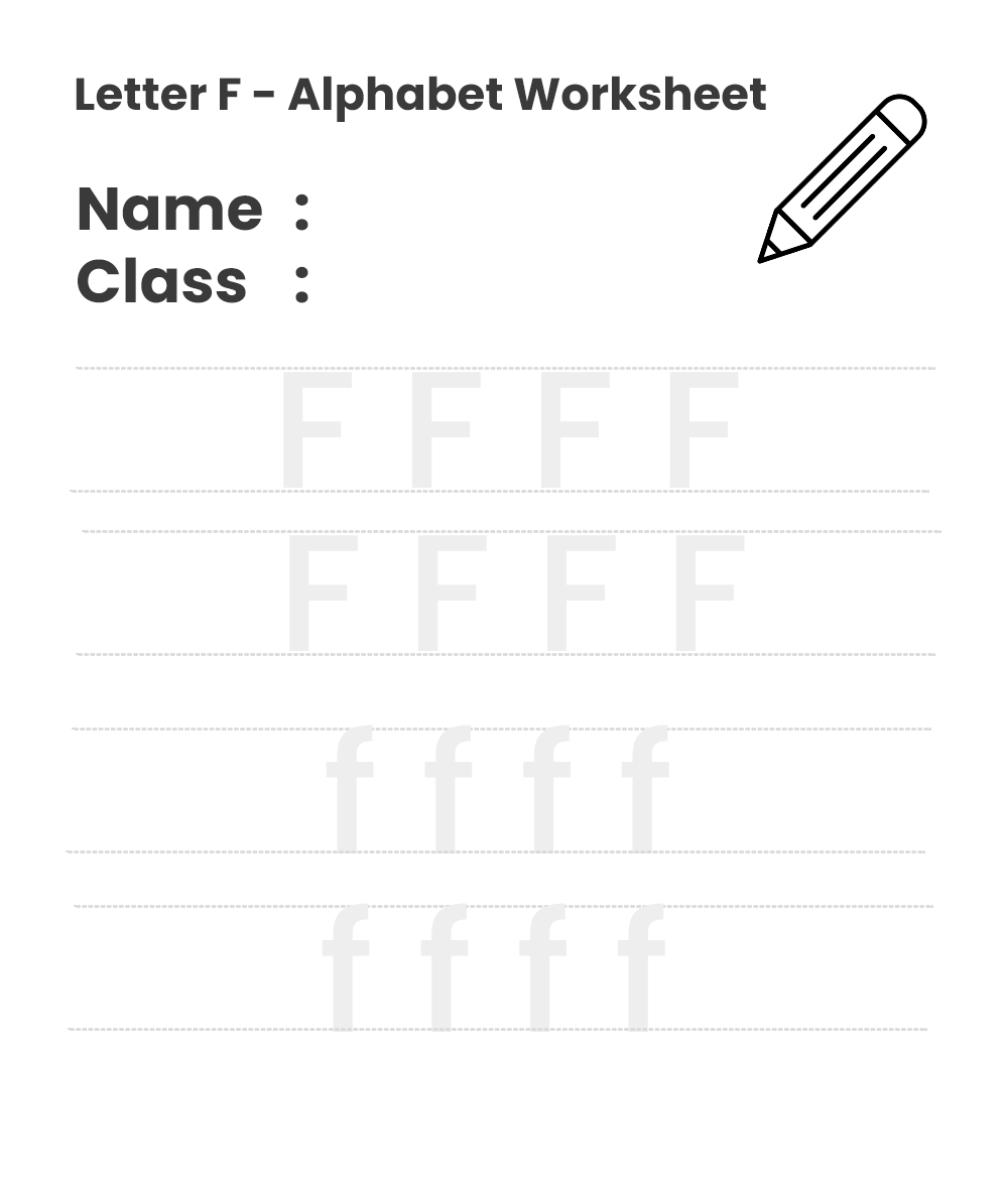 Alphabet Worksheets Letter F