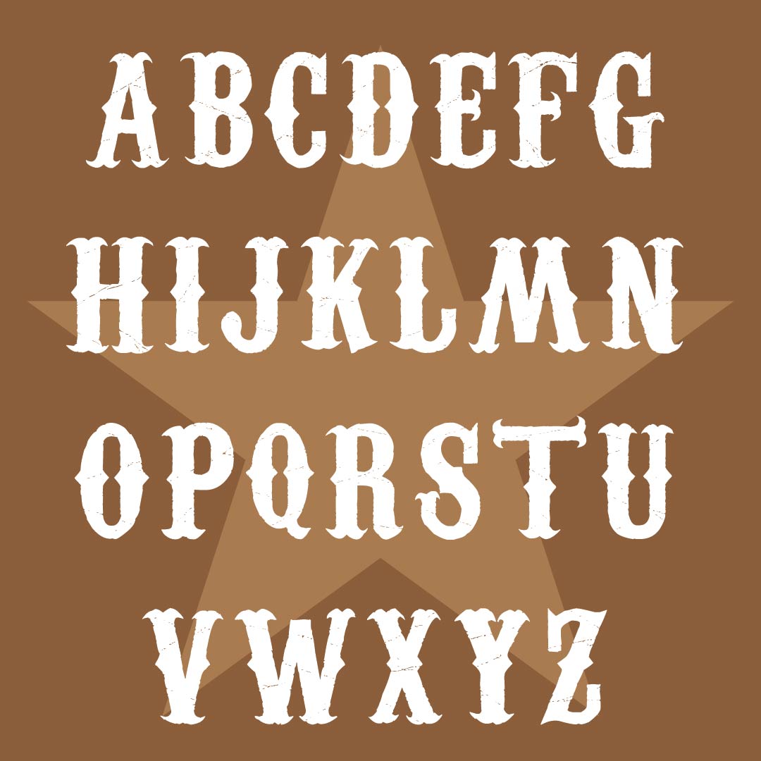 Western Alphabet Letters