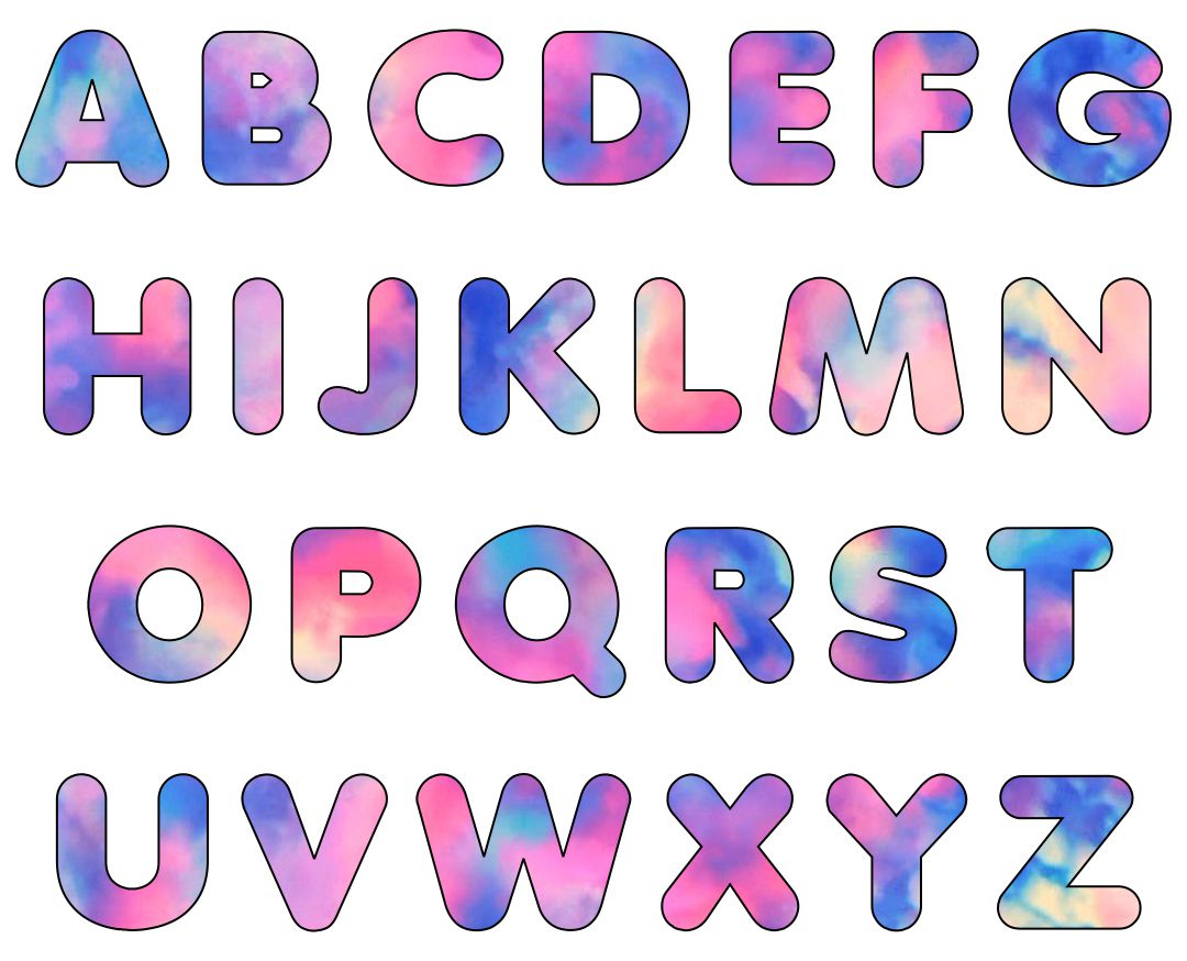 Large Colored Letters