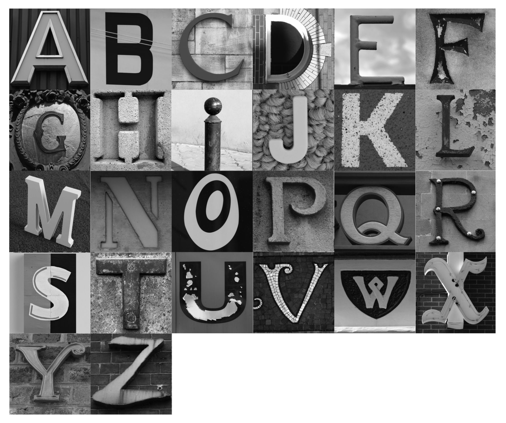 Black & White Letter Photography