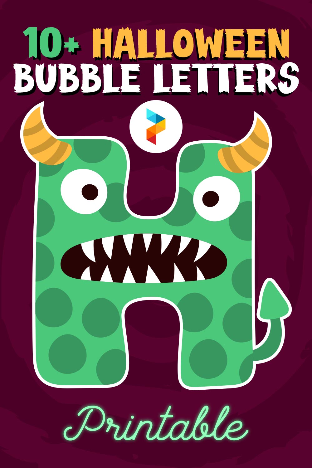 Halloween Bubble Letters H