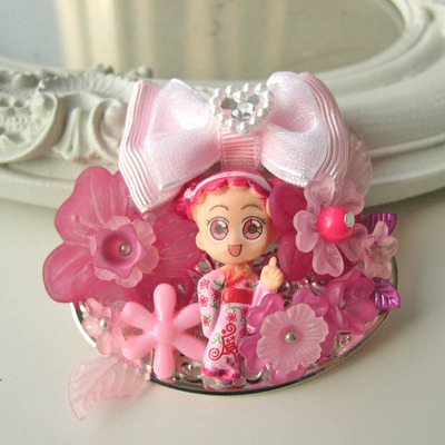 Hair clip kawaii fairy kei lolita accessory manga girl kanzashi pink