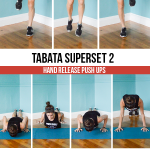 Bodyweight Tabata Workout: Total Body + Cardio - This 12-minute workout is broken up into three tabata supersets. Video included so you can follow along at home! #tabata #tabataworkout #bodyweightworkout #athomeworkout #intervaltraining #hiit