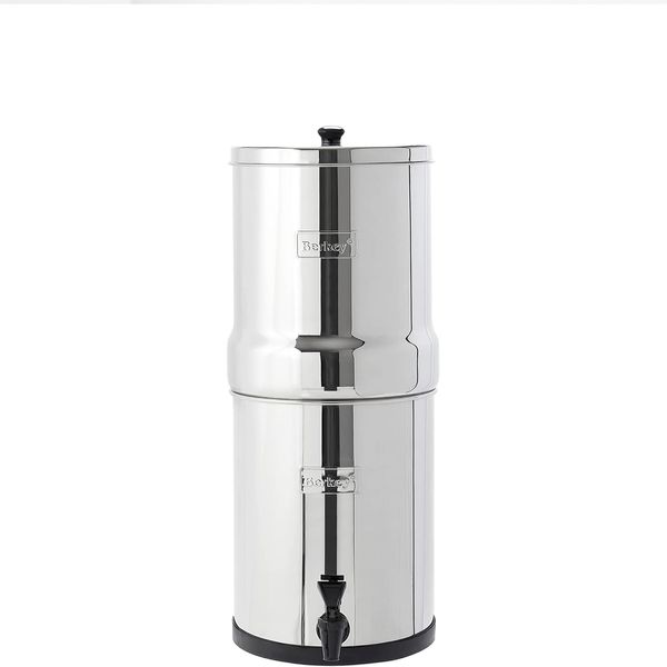 Berkey Gravity-Fed Travel Water Filter with 2 Black Berkey Purification Elements, 1.5gal