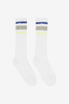 Sacai White Striped Socks