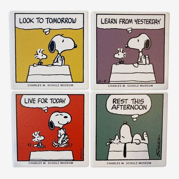 Snoopy & Woodstock Square Coaster Set