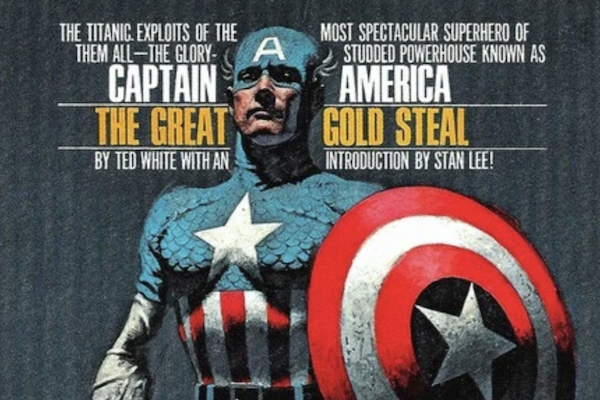 Detail from the cover of Captain America: The Great Gold Steal