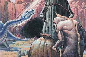 Detail from the cover of The Best of Raymond Z. Gallun, art by H. R. Van Dongen