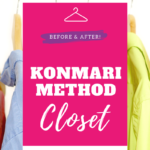 Marie Kondo konmari method closet organization before and after pictures.