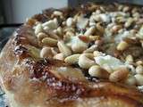 Tatin oignons/chevre/pignons