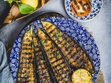 Aubergines grillées au miel et épices