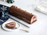 Bûche chocolat cassis