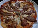 Pizza aux aiguillettes de canard