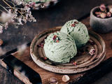 Glace à la pistache et eau de rose